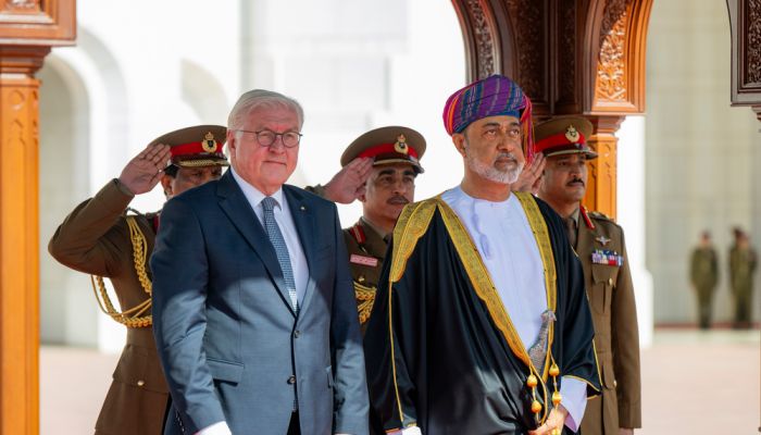جلالةُ السُّلطان المعظم يستقبل الرئيس الألماني