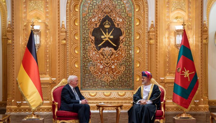 جلالةُ السُّلطان المعظم والرئيس الألماني يعقدان جلسة مباحثات رسميّة