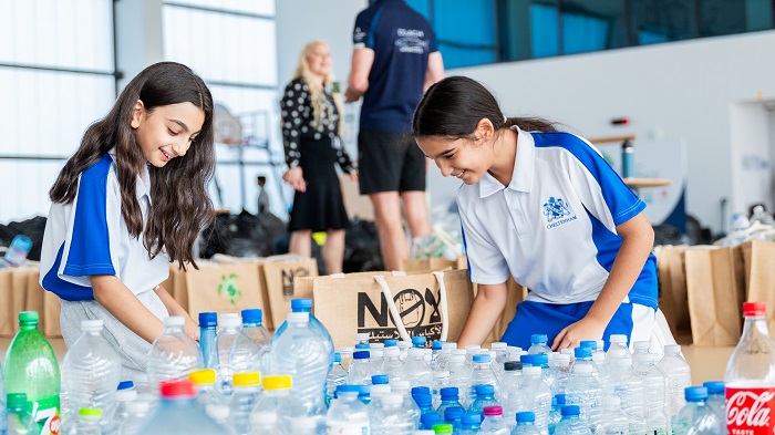 Cheltenham Muscat school and Oman Sail transform plastic waste into Guinness World Records attempt for the Largest Plastic Bottle Sentence