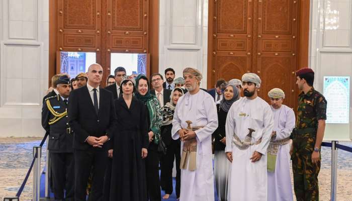 President of Swiss Confederation visits Sultan Qaboos Grand Mosque