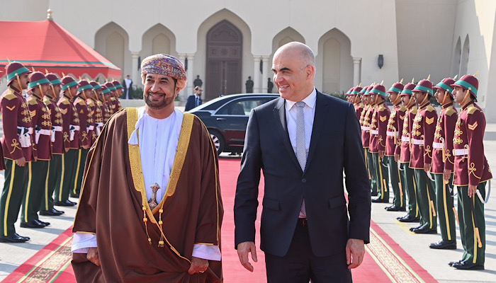 President of Swiss Confederation leaves Oman