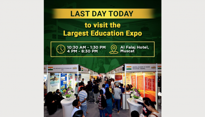 TODAY IS THE LAST DAY to visit the Biggest Education Expo in Oman