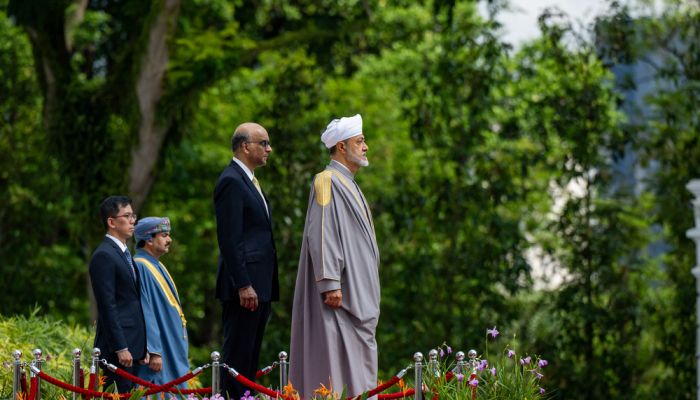 مراسمُ استقبال رسميّة لجلالةِ السُّلطان المعظم بمناسبة زيارته لسنغافورة