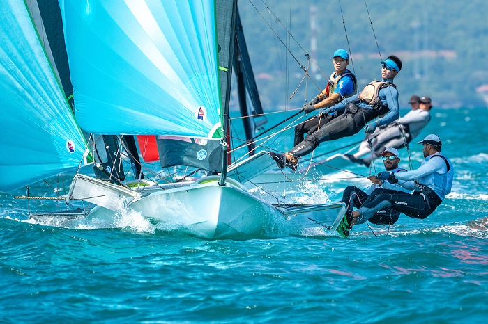 Oman’s 49er squad narrowly misses qualification spot for Paris 2024