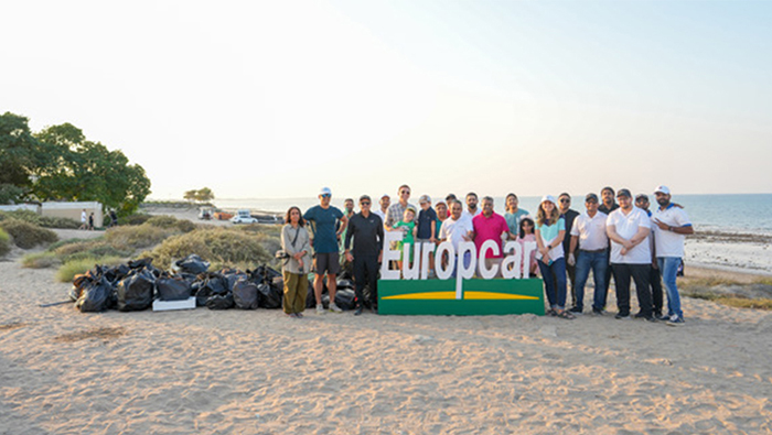 Europcar supports Muscat's beach cleaning activity as part of its CSR programme