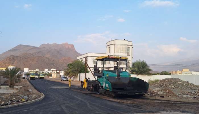 Internal road works 70% complete in Wilayat of Al Hamra