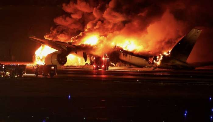 Japan: Plane catches fire at Tokyo's Haneda airport