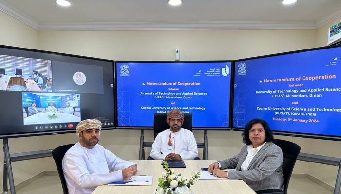 جامعة التقنية والعلوم التطبيقية بمسندم توقع اتفاقية تعاون مع جامعة هندية