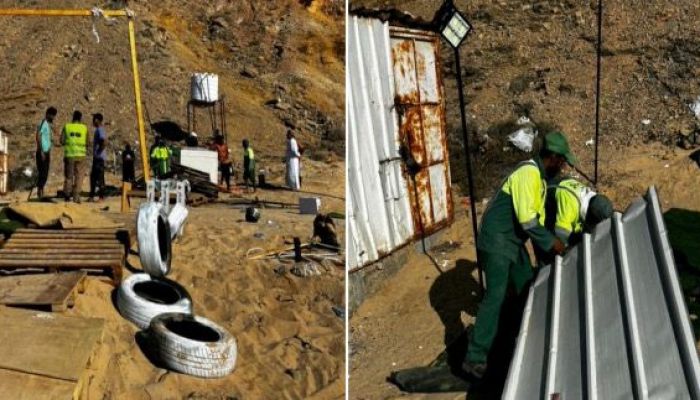 بلدية مسقط تزيل 13 موقع مخالف في الخيران