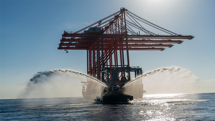 Largest container handling cranes arrive at Salalah Port