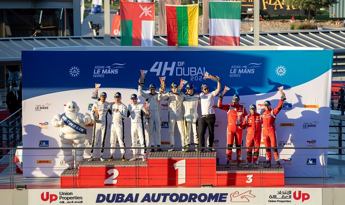 Al Zubair, Schiller and Liu finish a close Second in the Al-Manar Racing by Getspeed Mercedes in Dubai