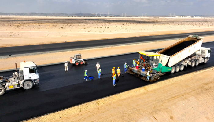 إنجاز أكثر من 34 بالمائة من أعمال الطريق الوطني 32 بالدقم