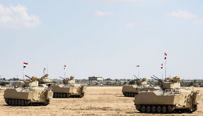 ‏مصر ترسل عشرات الدبابات والمدرعات إلى حدود غزة