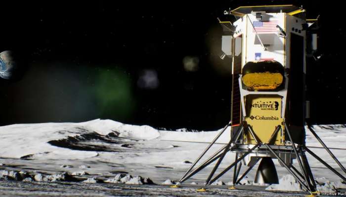 Odysseus moon lander tipped sideways but 'alive'