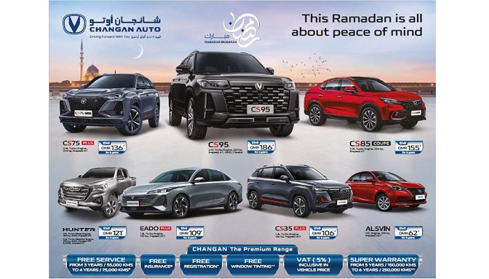 Changan Oman brings peace of mind this Ramadan with their exclusive offer on their premium model line-up.