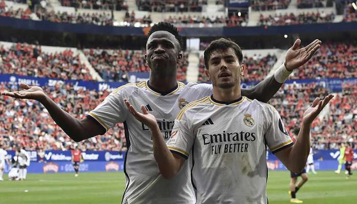 Vinicius Jr brilla en la victoria del Real Madrid contra Osasuna en la Liga española