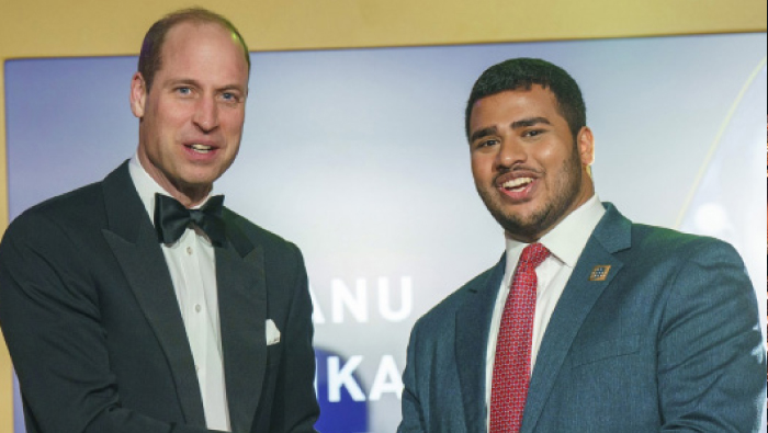 Former ABA Oman school student Korisepati receives Legacy Award from Prince William