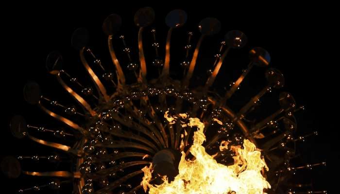 Olympic flame lit up in Olympia in spectacular ceremony