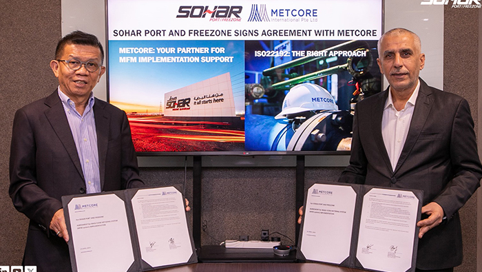 Sohar Port and Freezone signs agreement with Metcore for mass flow meter implementation