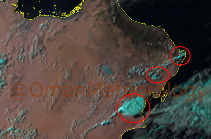 Thundershowers recorded over parts of Oman