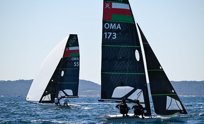Oman Sail’s 49er teams head to La Grande Motte for the 2024 49er, 49erFX and Nacra 17 European Championships