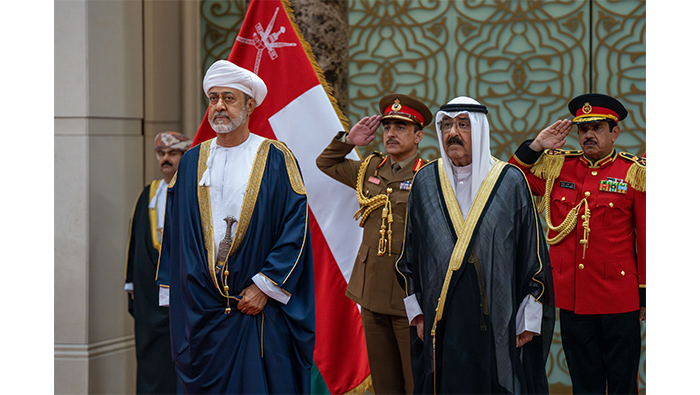 HM the Sultan arrives in Kuwait
