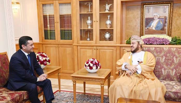 Delegated by HM, HH Sayyid Asa’ad receives Uzbekistan’s foreign minister