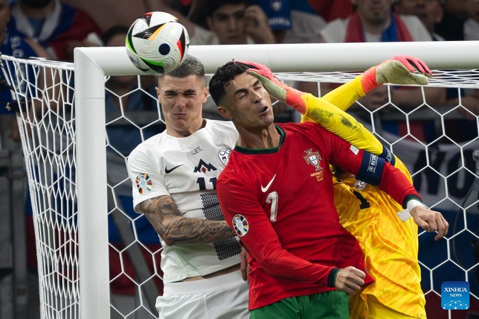 Ronaldo's tears turn to celebration in Portugal's shootout victory over Slovenia