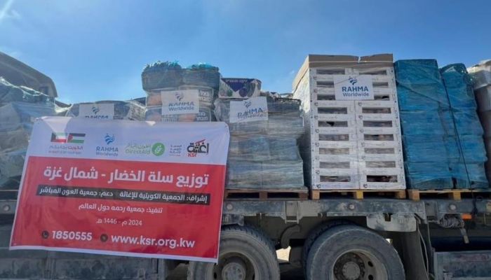 الكويت تسيّر قافلة إلى غزة تضم 60 طناً مواد غذائية