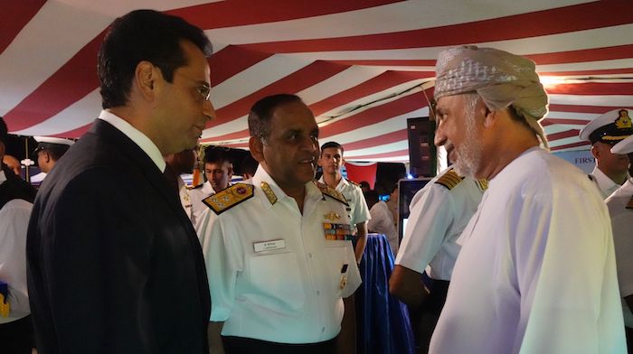 Indian Ambassador co-hosts reception aboard INS Tir and ICGS Veera in Muscat