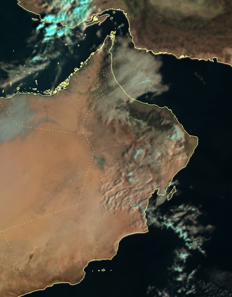 الطقس: غائم جزئيًا وفرص لهطول أمطار على مسندم وسواحل بحر عمان