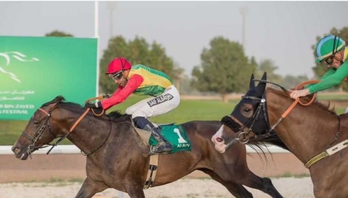 الحصان صلب للخيالة السلطانية يفوز بالمركز الأول في كرنفال سباقات دبي