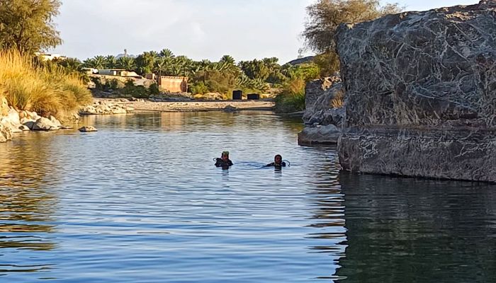 وفاة شخصين غرقًا في عين وضاح ببهلاء