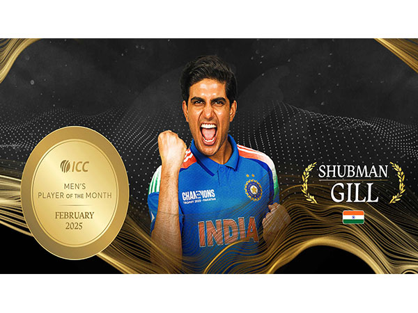 Shubman Gill wins February's ICC Men's Player of the Month award