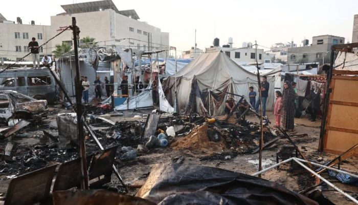 استشهاد 35 فلسطينيًّا في قصف إسرائيلي على خيام النازحين بخان يونس