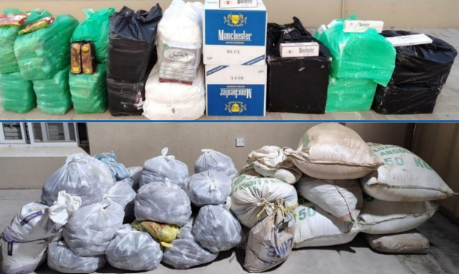 القبض على 6 متهمين من جنسيات باكستانية وبنغلاديشية بحوزتهم سجائر مهربة