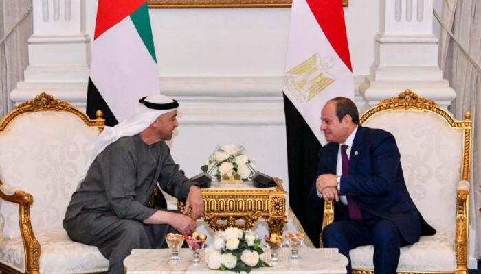 محمد بن زايد والسيسي يبحثان الوضع في غزة بالقاهرة
