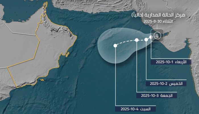 التقرير الأول للحالة الجوية ببحر العرب