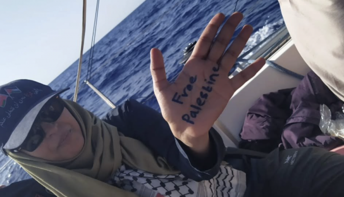 شاهد مناشدة المواطنة العُمانية  أمامة اللواتي المختطفة ضمن "أسطول الصمود"