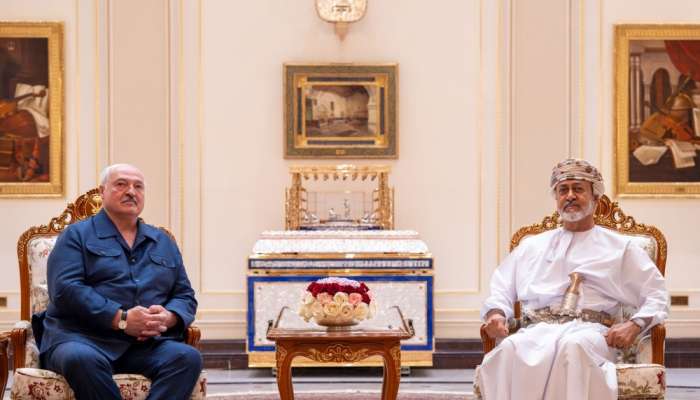His Majesty the Sultan receives President of Belarus at Al Barakah Palace